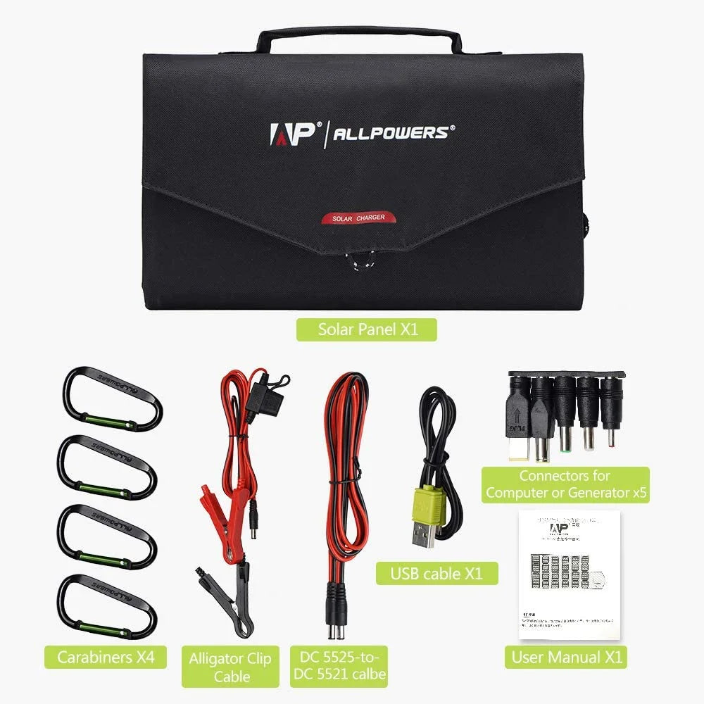 ALLPOWERS 200W Portable Power Station, 154Wh Solar Generator with AC Output, Wireless Charger Power Bank Backup Battery for Camping Emergency