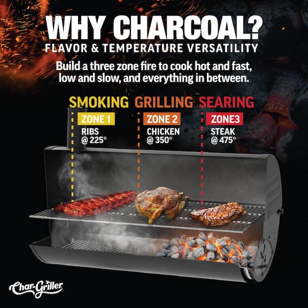 Patio Pro Charcoal Grill in Black