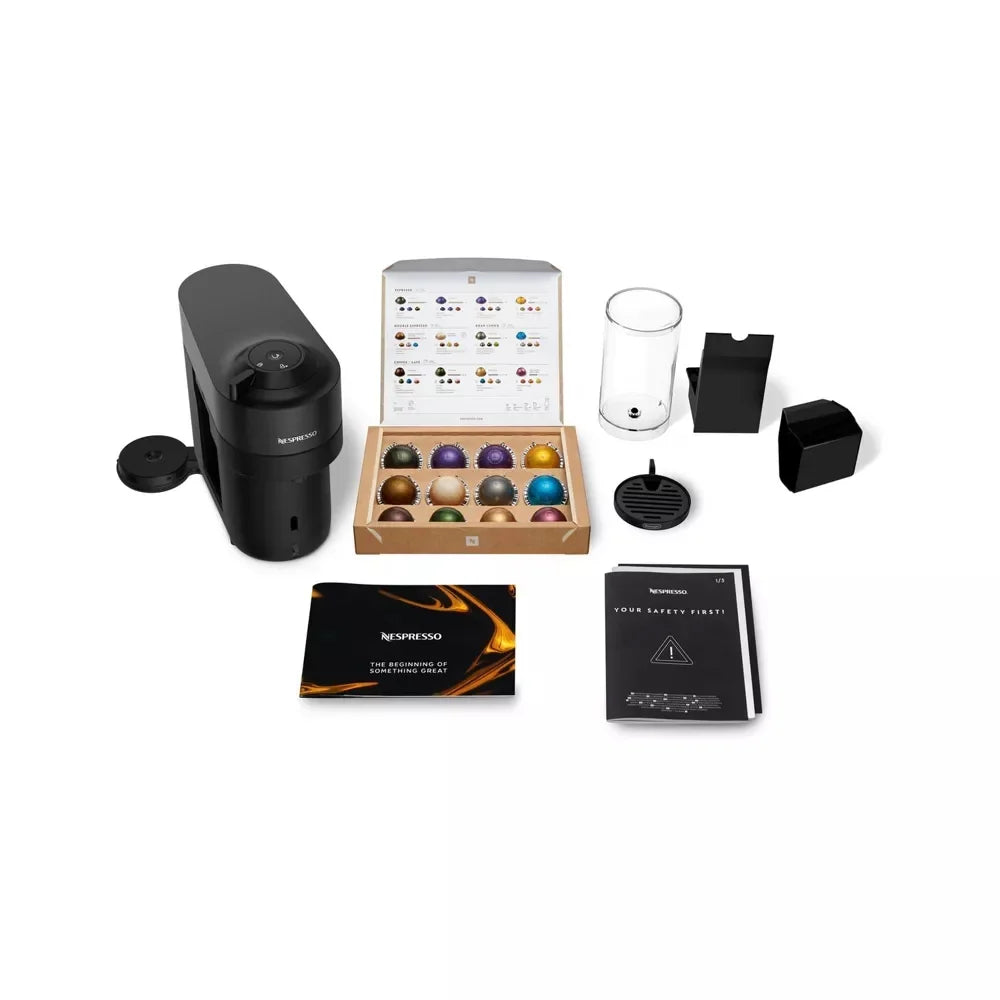 Nespresso Vertuo Pop+ Coffee and Espresso Machine by De'Longhi, Liquorice Black
