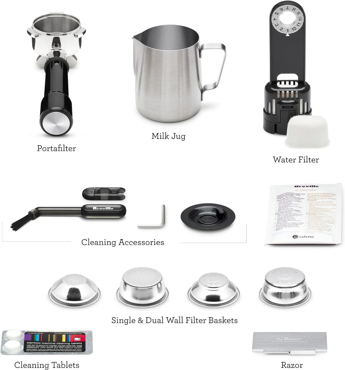 Breville Barista Express Impress Espresso Machine, 2 Liters - Black Truffle