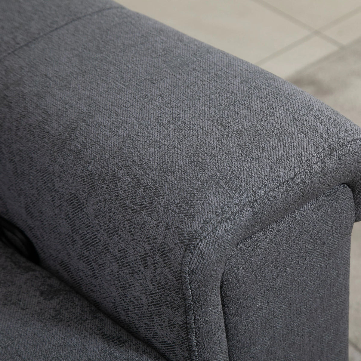 HOMCOM Modern 2 Seater Manual Reclining Sofa Loveseat Couch with Linen Fabric and Thick Sponge Padding for Living Room, Grey