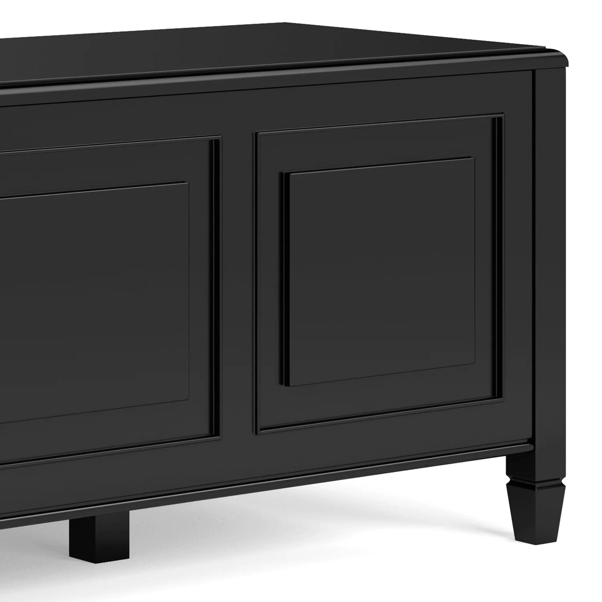 Simpli Home Connaught SOLID WOOD 51 inch Wide Traditional Storage Bench Trunk in Dark Chestnut Brown