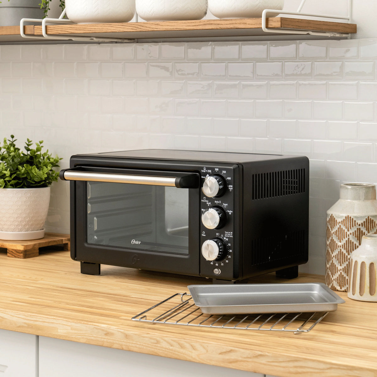 Oster? Convection 4-Slice Toaster Oven, Matte Black, Convection Oven and Countertop Oven