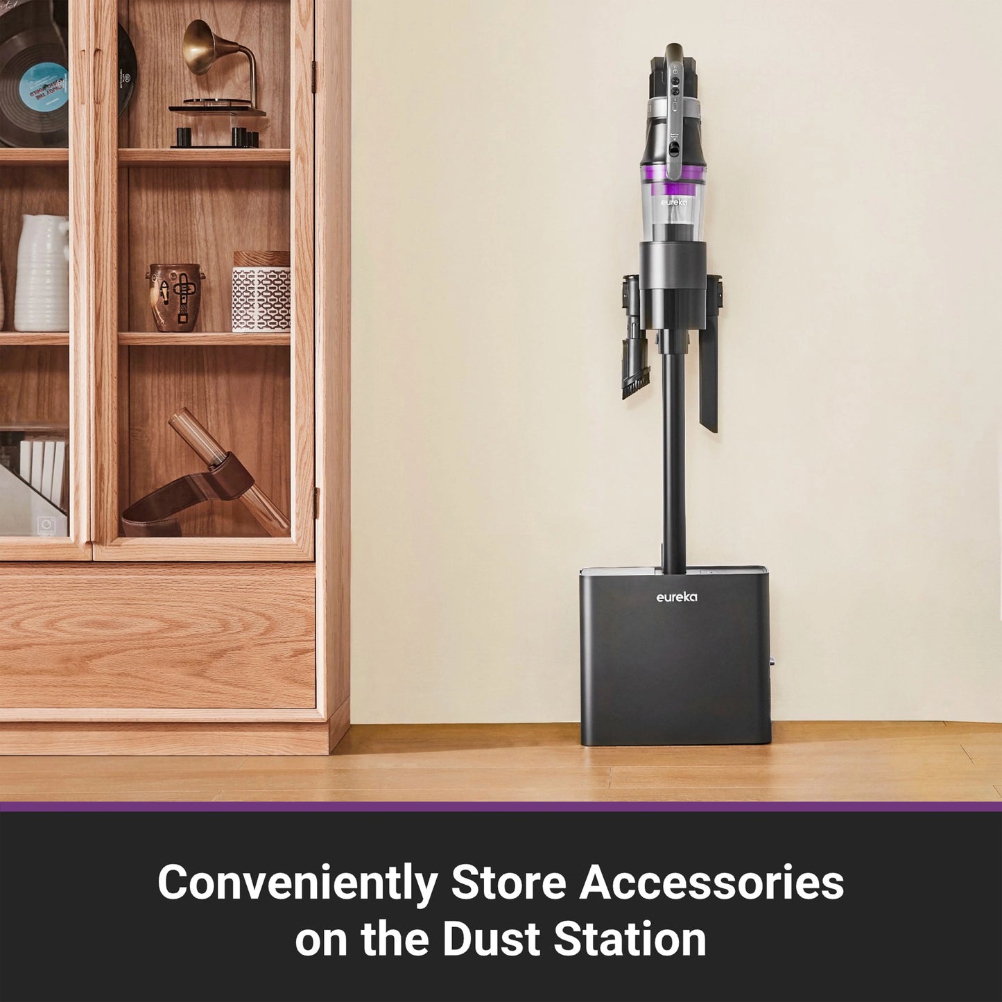 Eureka Stylus Elite Anti-Tangle Cordless Stick Vacuum Cleaner, 60 Minute Runtime, Auto-Empty Dust Station, Pet Hair, Multi-Surface, NEC490SE