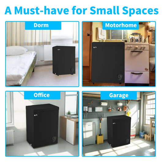3.5 Cu.ft Freezer, Chest Freezer, Deep Freezer with Top Open Door
