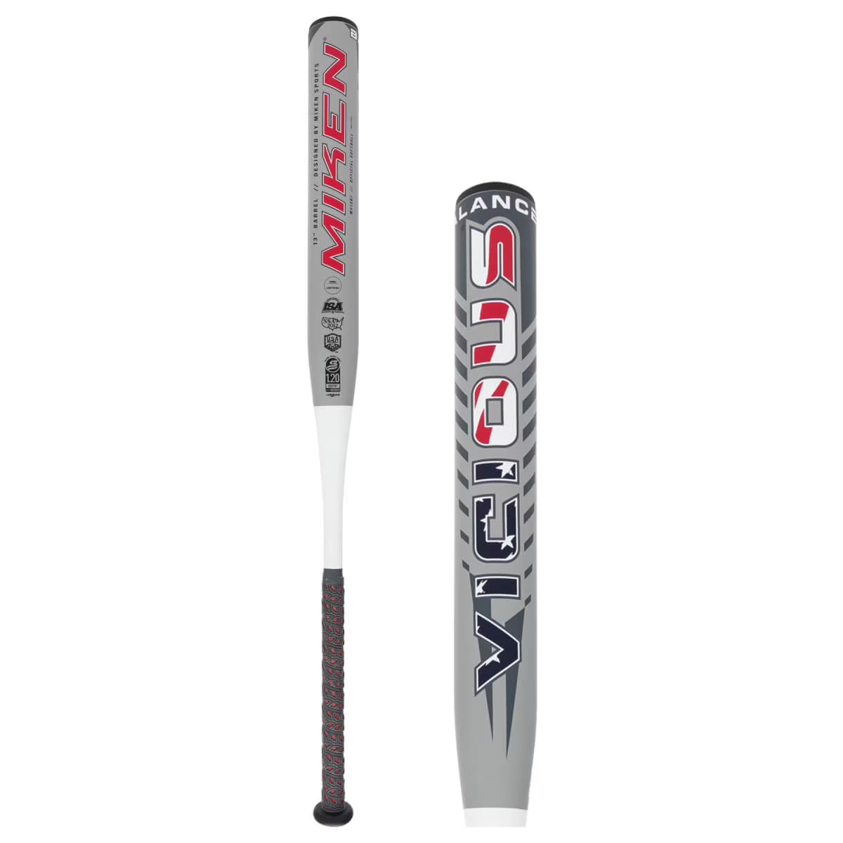Miken Vicious 13" Balanced Dual Stamp Slow Pitch Softball Bat: MV13B1 34" 25 oz.