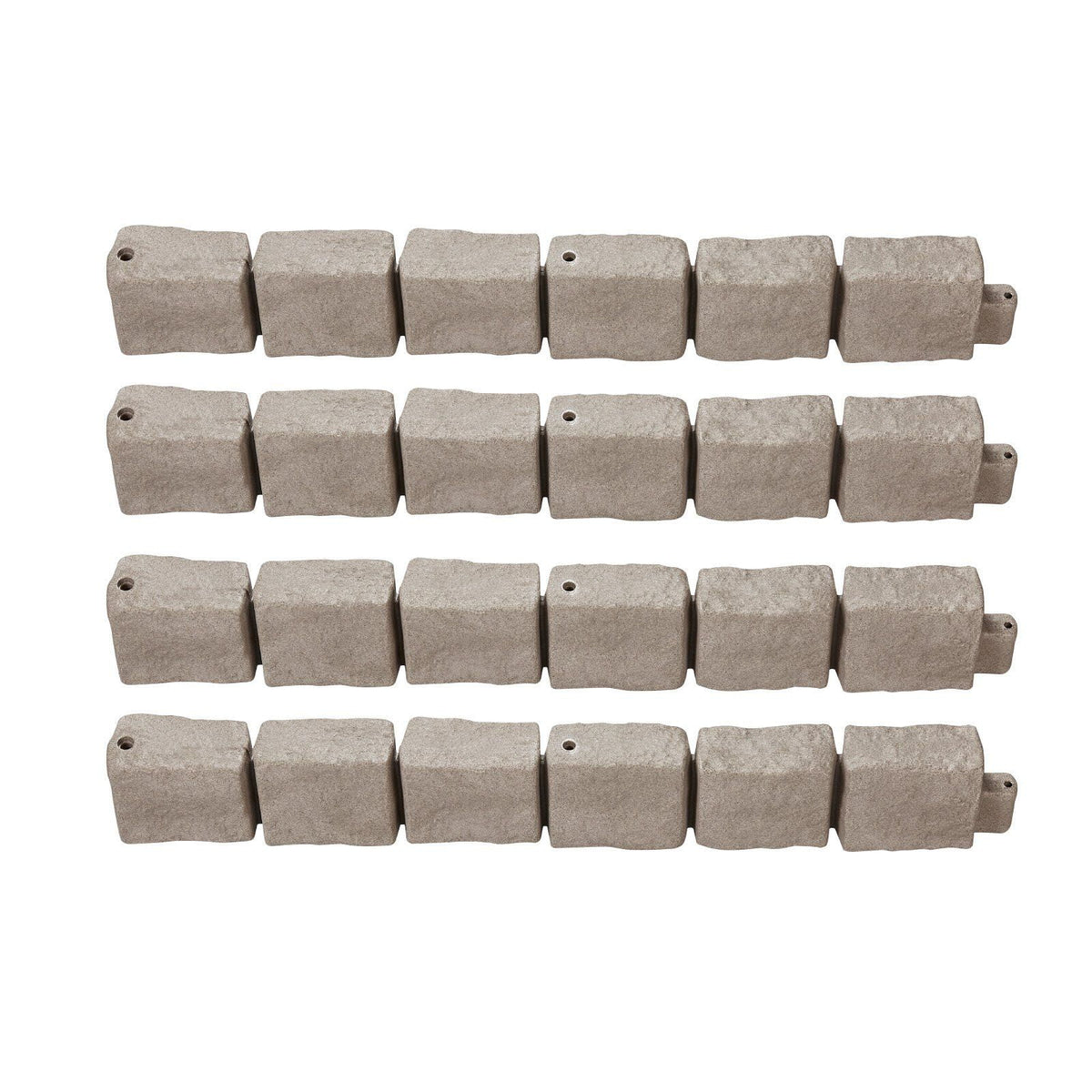Fake Stone Landscape Edging 46.8x3.9 in Lawn Edging Border Fade-Resistant No Dig