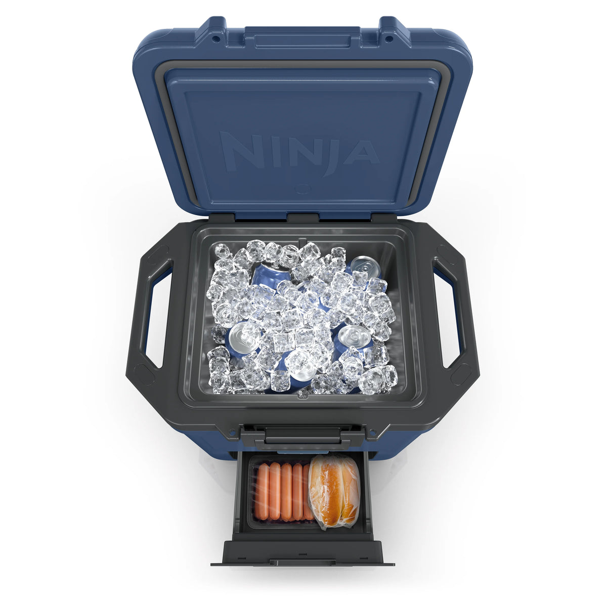 Ninja FrostVault 30qt Hard Cooler with Dry Zone, Ice Chest Cooler, White, FB131WH