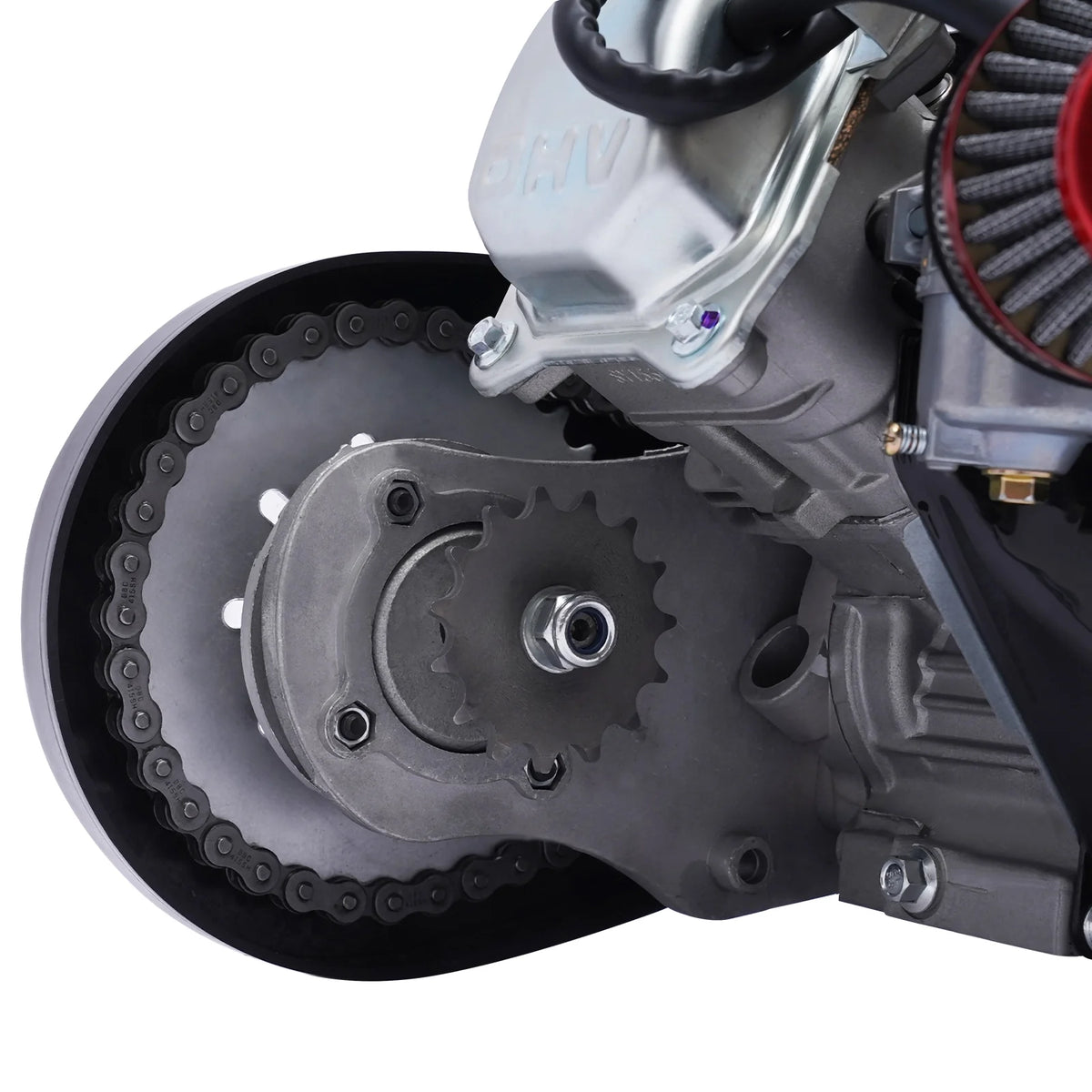 Aiqidi Full Set 100CC 4-Stroke Bicycle Engine Kit Gas Motorized Motor Bike Modified Engine Conversion Kit Chain Drive 3HP 3600Rpm