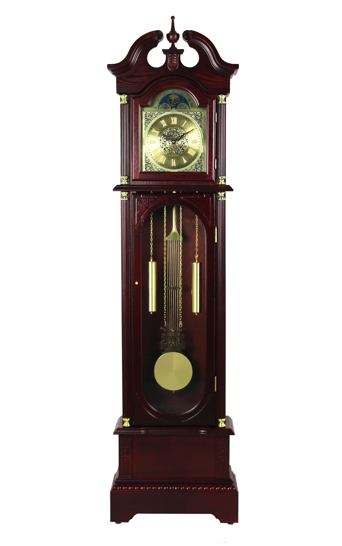 72" Floor Standing Grandfather Clock in Cherry Finish