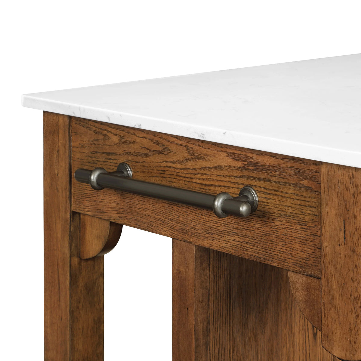 Pioneer Woman Harper Kitchen Island with Drawers, Homestead Brown