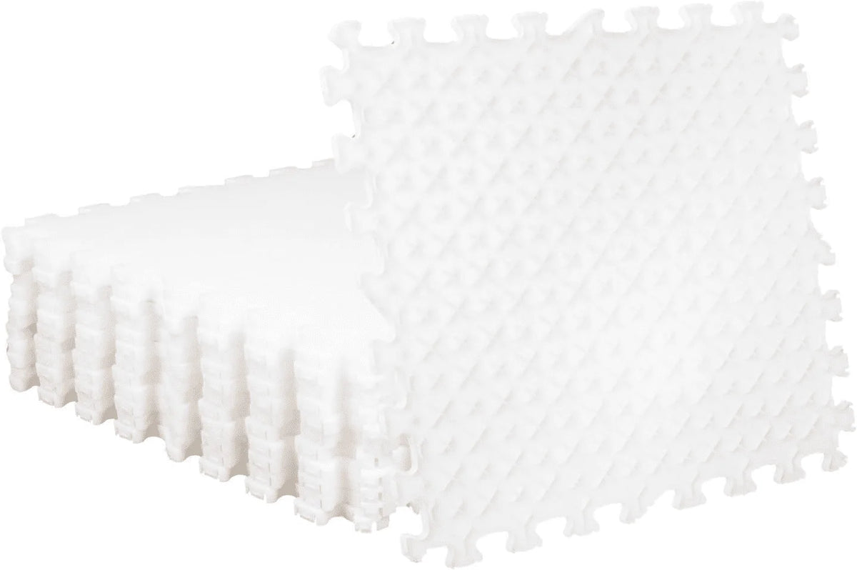 kasifei Hockey Synthetic Ice Tiles, 12 Pack 18" x 18" Hockey Flooring Tiles, Expandable Hockey Training Surface, Easy to Assemble