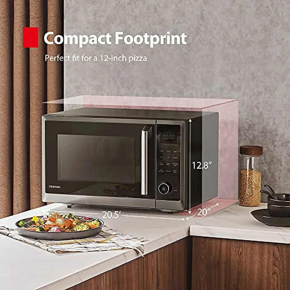 Toshiba 1.2 cu ft Countertop Microwave Ovens in Stainless Steel