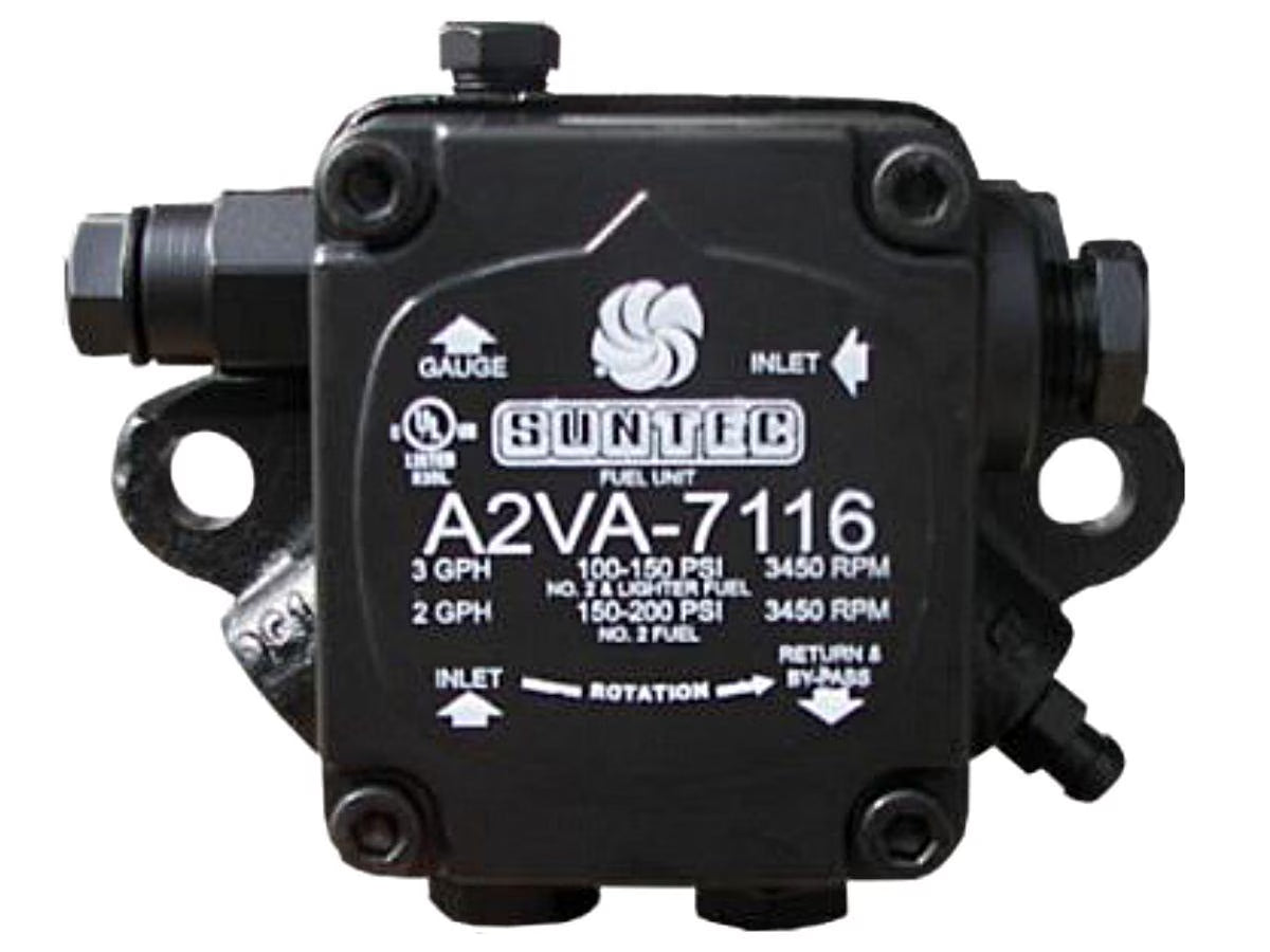 Suntec A2VA-7116 Single Stage Oil Pump, 3 GPH, 100 PSI, 4.2 lbs, Black