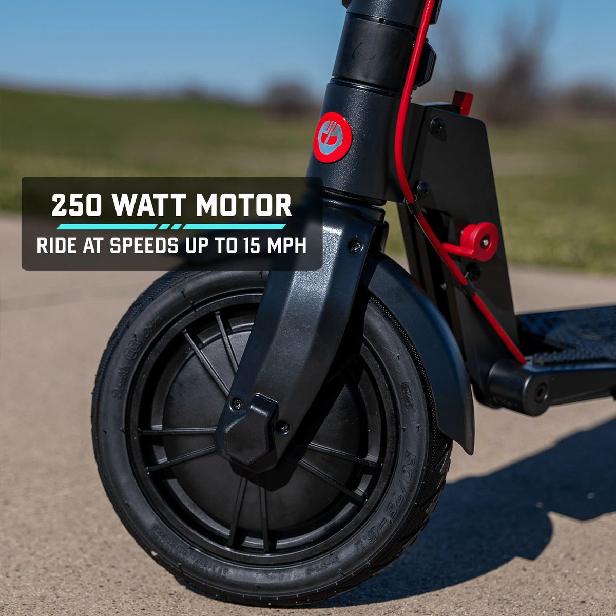 GOTRAX Rival Adult Electric Scooter, 8.5" Pneumatic Tire, Max 12 mile Range and 15.5Mph Speed, 250W Foldable Escooter for Adult, Black