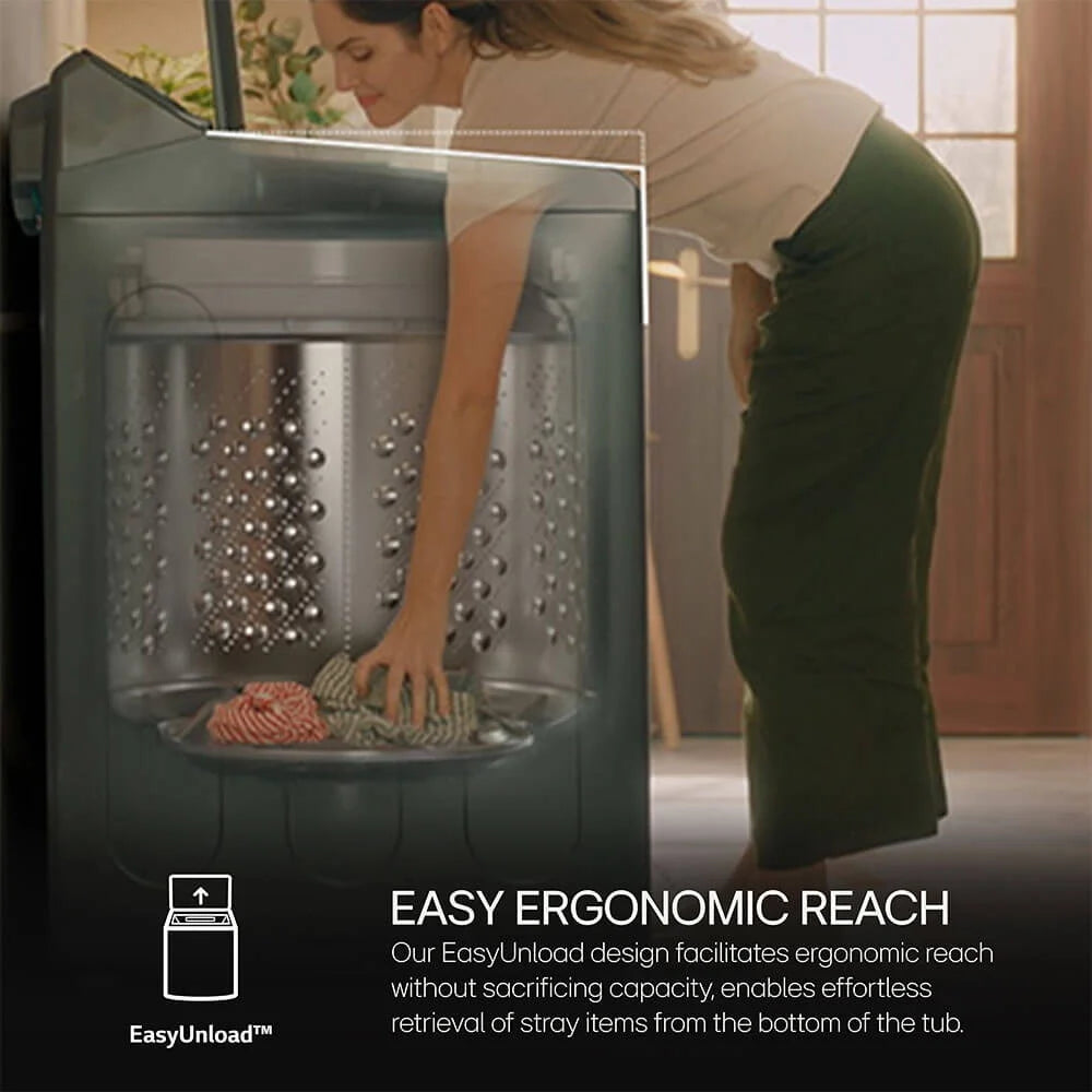 LG WT8400CB 5.5 Cu. Ft. Matte Black Mega Capacity Top Load Washer w/ EasyUnload™