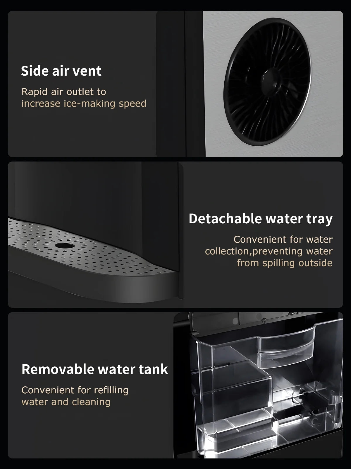 Northair 44lb Self-Dispensing Nugget Ice Maker Machine with Top Loading Water Reservoir