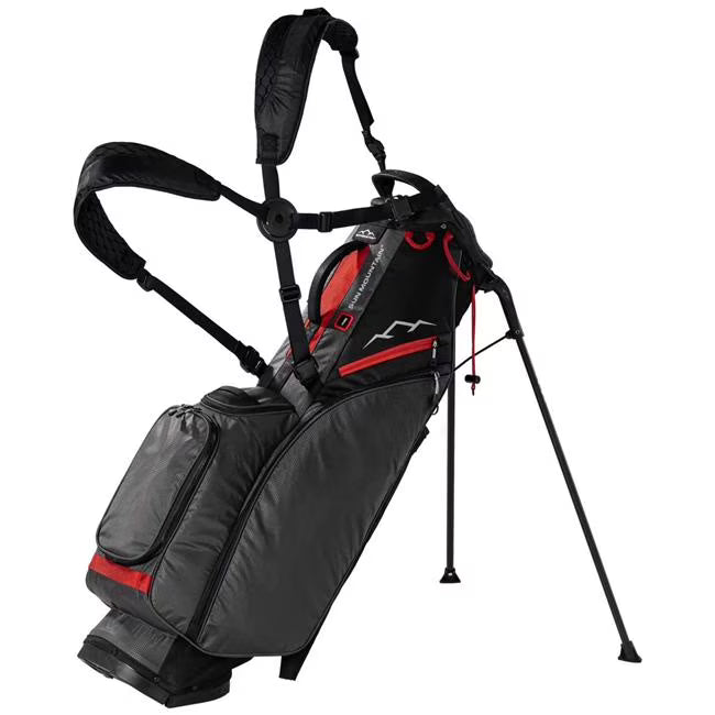 Sun Mountain 105387 E-2.5 Golf Stand Bag - Black, Steel & Red