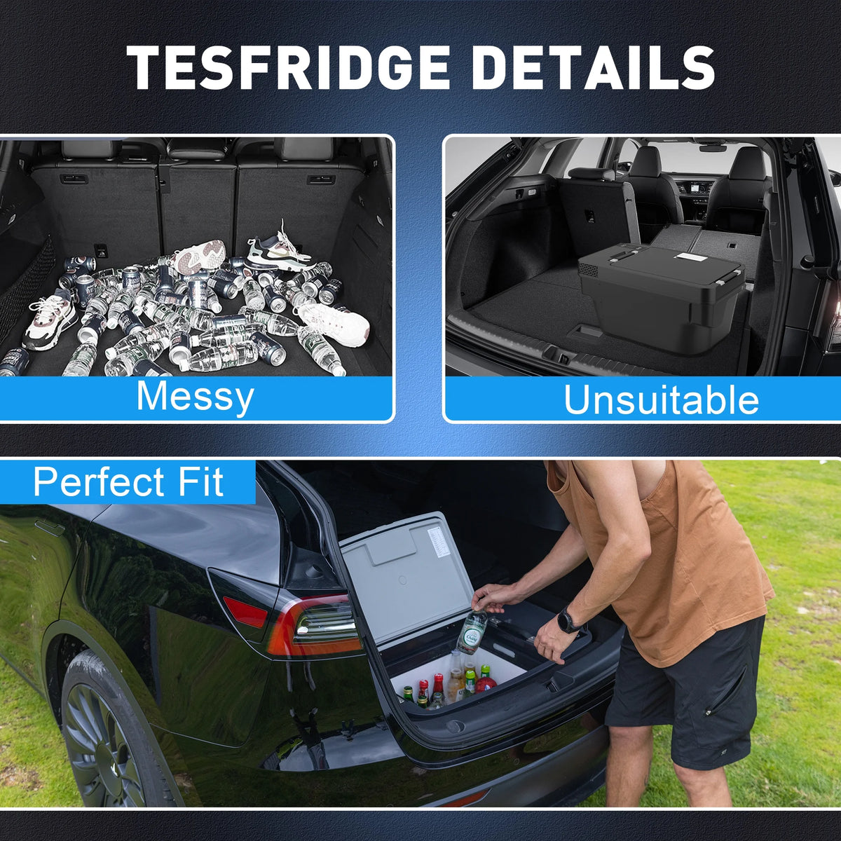 Chery Industrial Portable Car Refrigerator for Tesla Model Y, 35qt(33L) Car Freezer