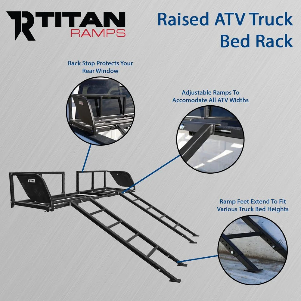 Titan Ramps Raised ATV UTV Truck Bed Rack