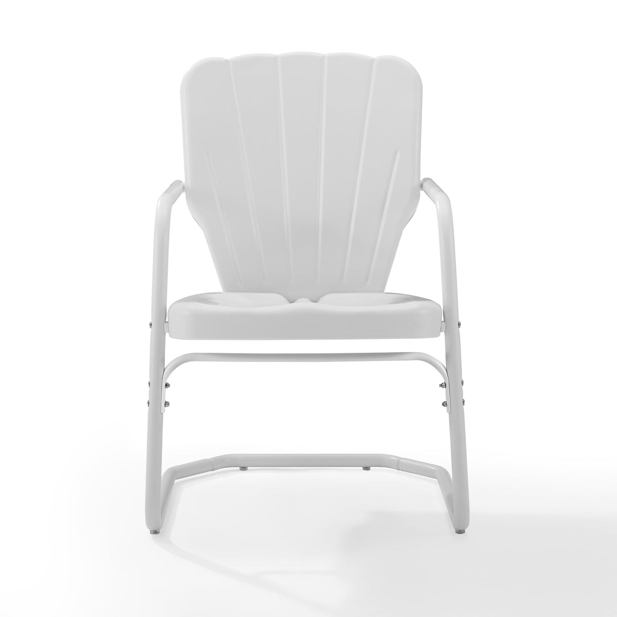 Crosley Ridgeland 2Pc Outdoor Metal Armchair Set - 2 Chairs-Color:Bright Red Gloss