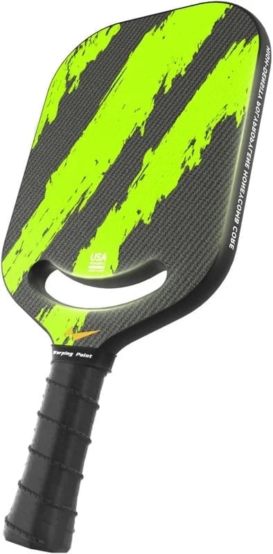 Warping Point Ascent Pickleball Paddles| Carbon Fiber Pickleball Racket with Aero Throat | Textured Grit Surface | Hexa Polymer Core | Designed for Swing Speed and Maneuverability