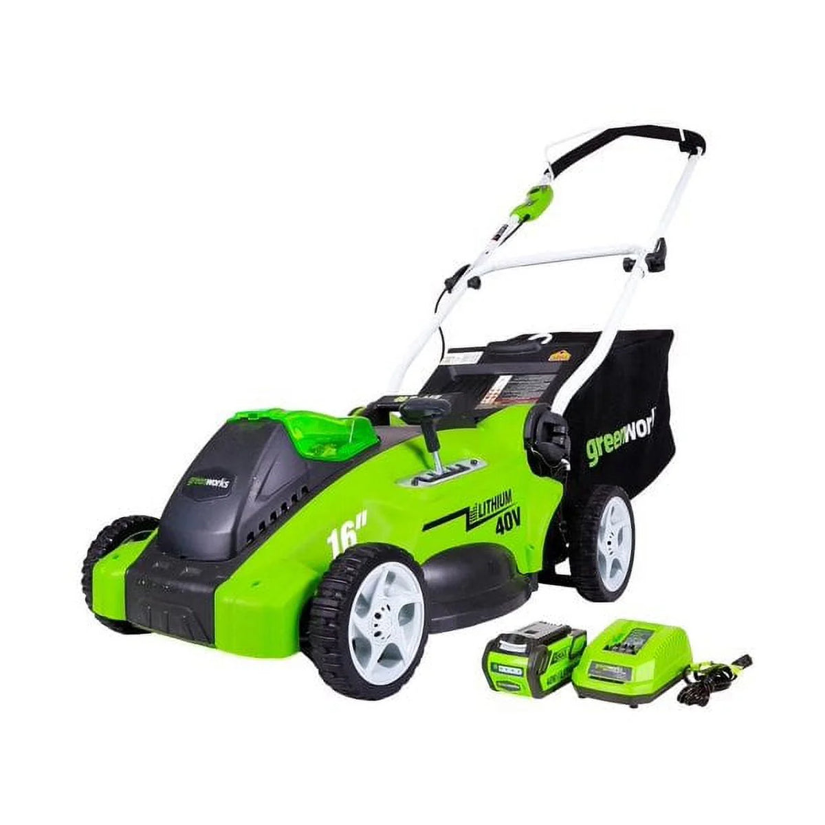 Greenworks 40V 16" Cordless Lawn Mower w/ 5Ah Battery and Charger
