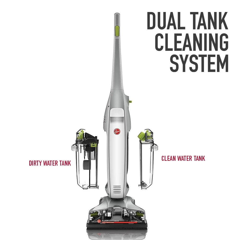 Hoover FloorMate Deluxe Corded Hard Floor Cleaner, for Hardwood, Vinyl, Ceramic Tile, Laminate, and Marble, Dual Tank, Dry Mode, FH40160