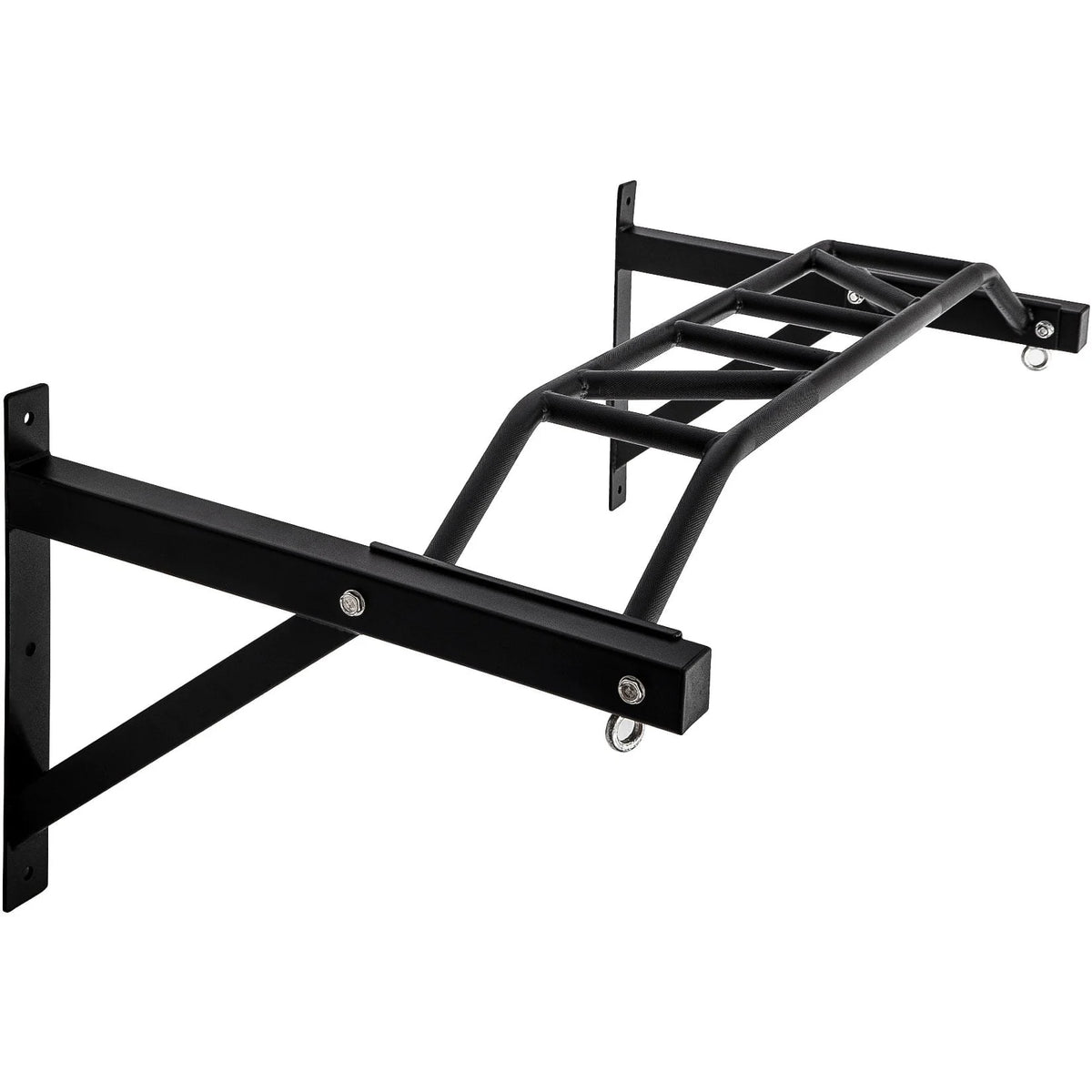 Docooler 47" Pull Up Bar Wall Mounted Multi-Grip w/Hangers for Punching Strength Training