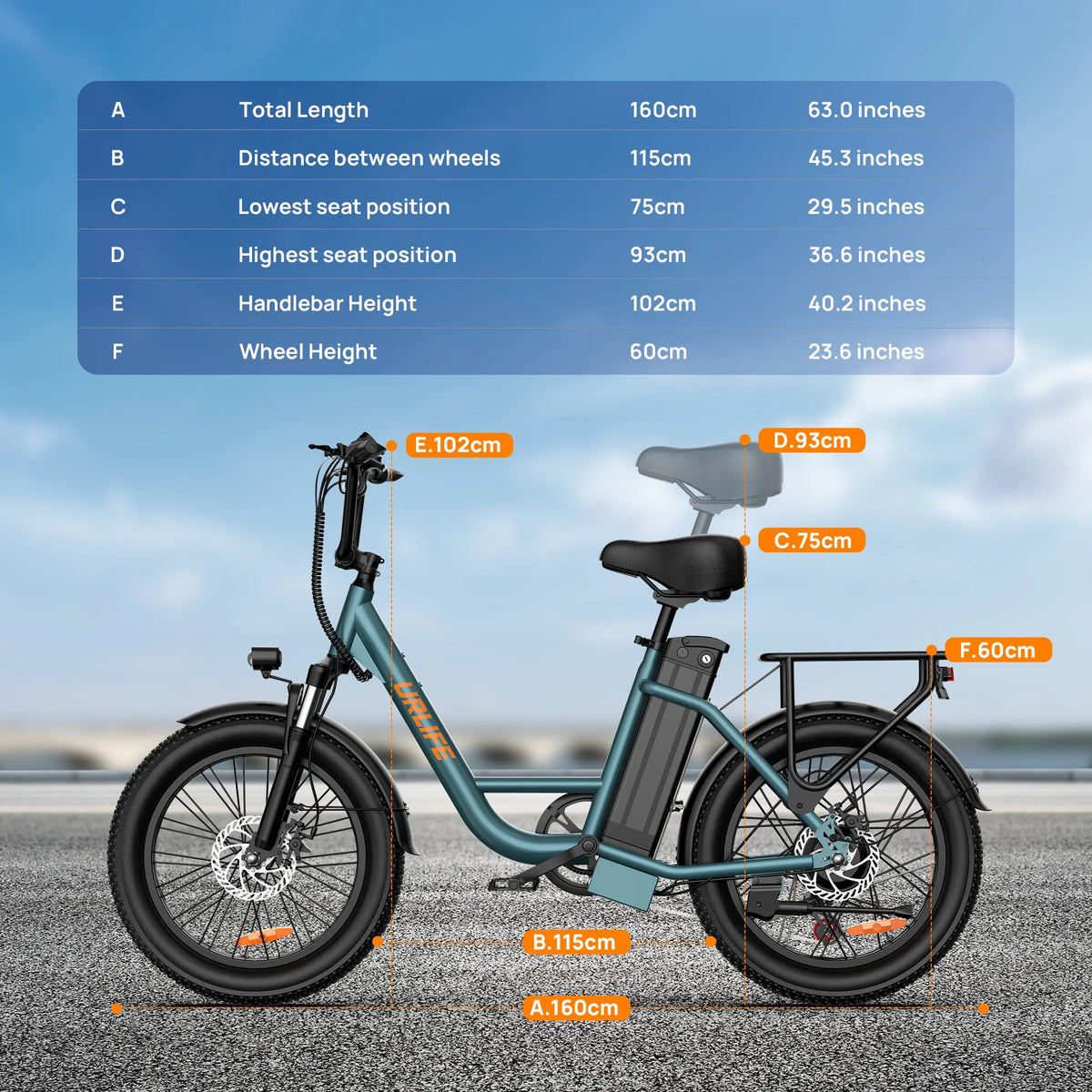 URLIFE 20" Electric Bike for Adults, 1000W Peak Motor, 48V 13AH Remobavle Battery, 7-Speed Mountain Ebike, UL2849-Black