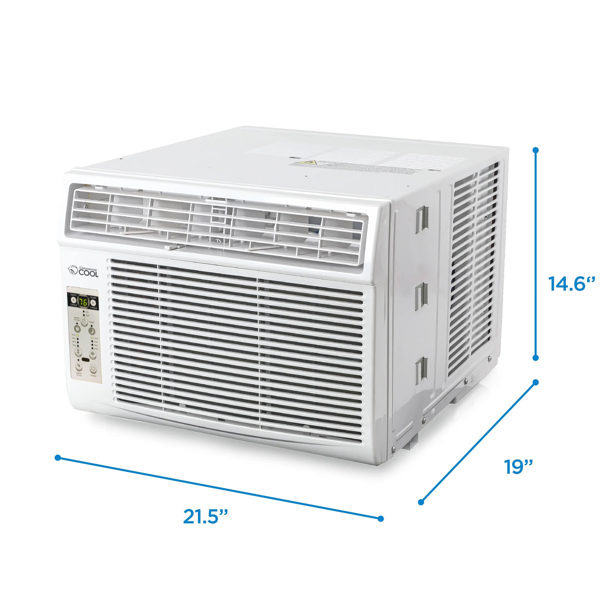 COMMERCIAL COOL 14,500 BTU Window Air Conditioner with Remote Control and Adjustable Thermostat, cools up to 750 Sq. Ft. with Electronic Controls & Digital Display CWAM145W6C
