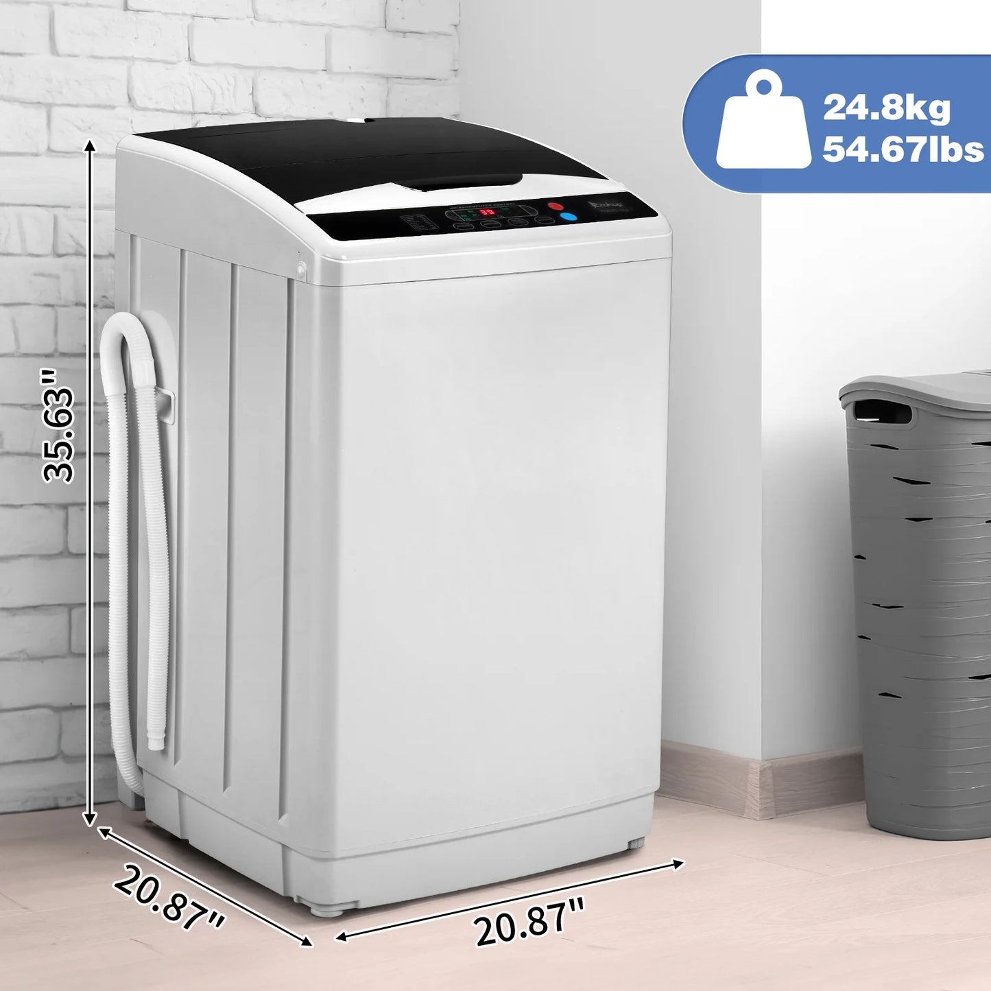 Ktaxon 17.8lbs Portable Fully Automatic Washing Machine W/ Drain Pump