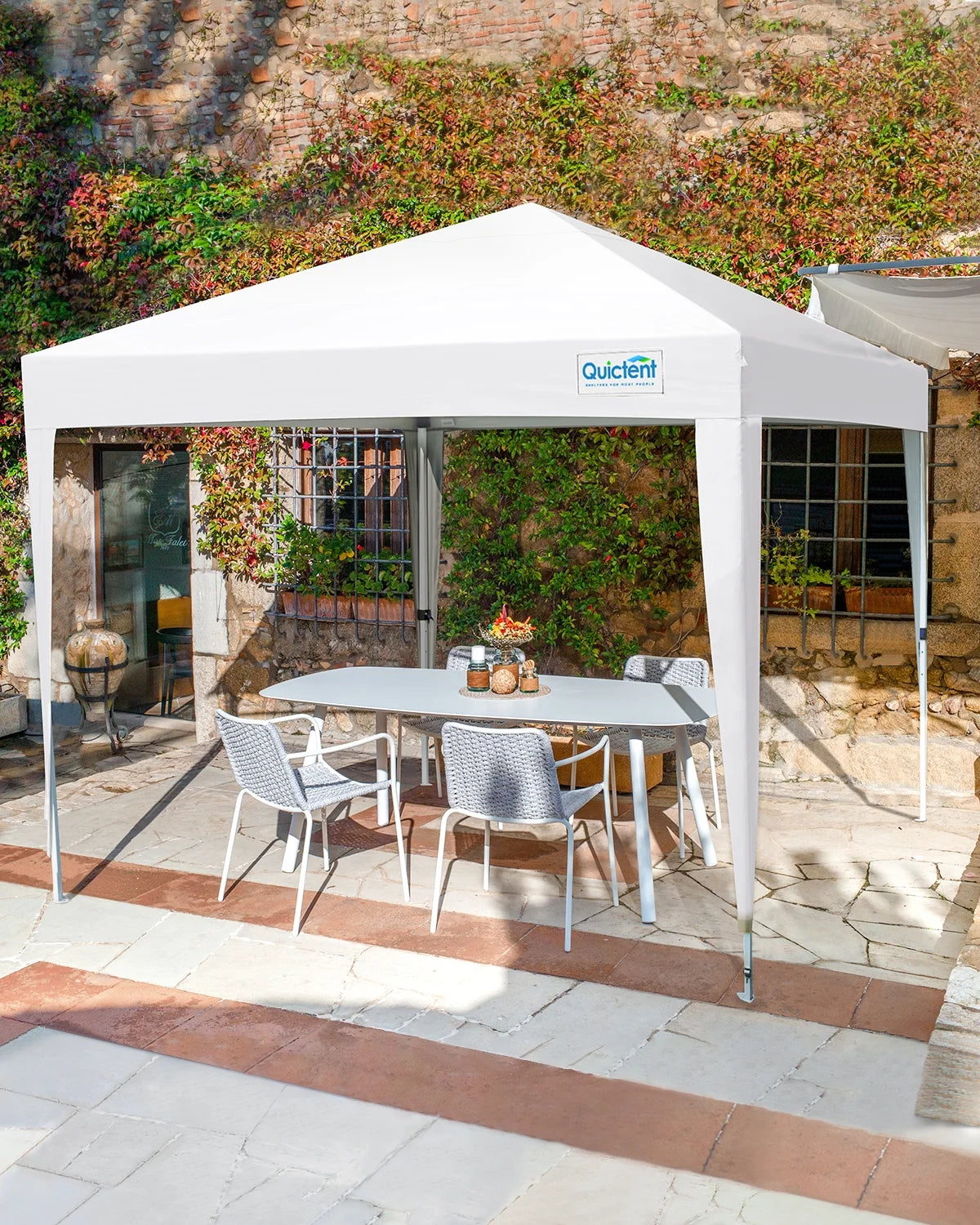 Quictent 10'x10' Pop up Canopy Tent with Sidewalls Instant Outdoor Gazebo Easy Party Tent Enclosed Waterproof, Easy Set up (Pink)