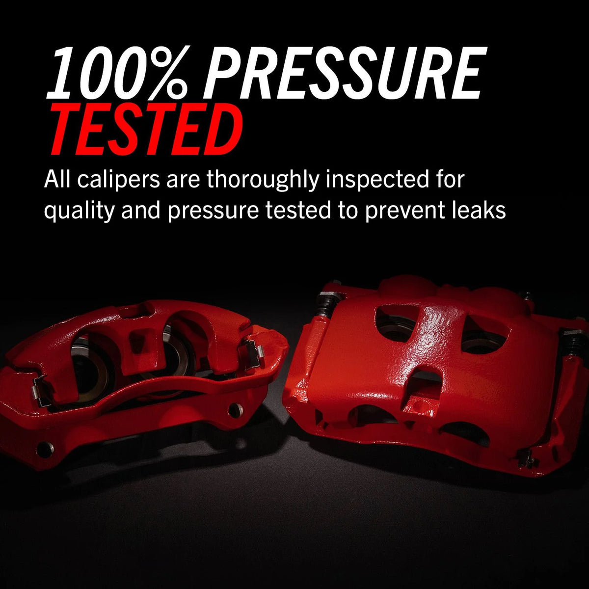 Power Stop Front Pair of Red Powder Coated Calipers S4780