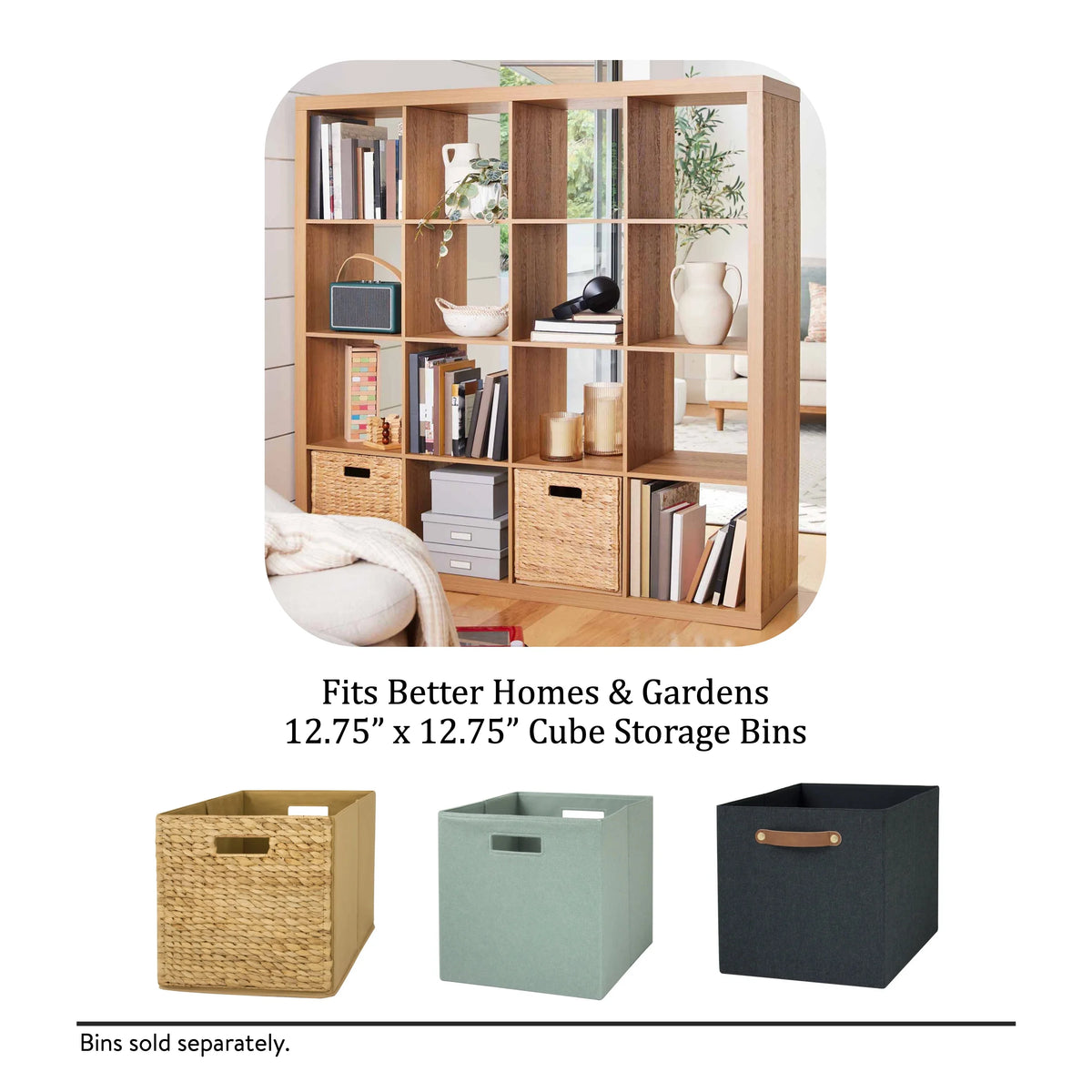 Better Homes & Gardens 16 Cube Storage Organizer, Acorn