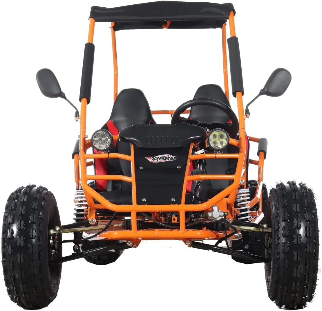 X-Pro New Rover 125cc Gas Powered Go Kart 3 Semi-Automatic Transmission w/Reverse Big 18"/19" Wheels