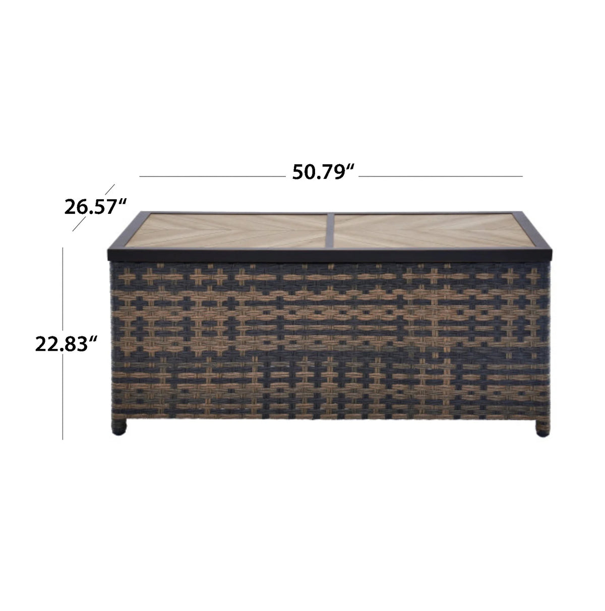 Better Homes & Gardens Rockport Ceramic Tile Outdoor Coffee Table, Brown
