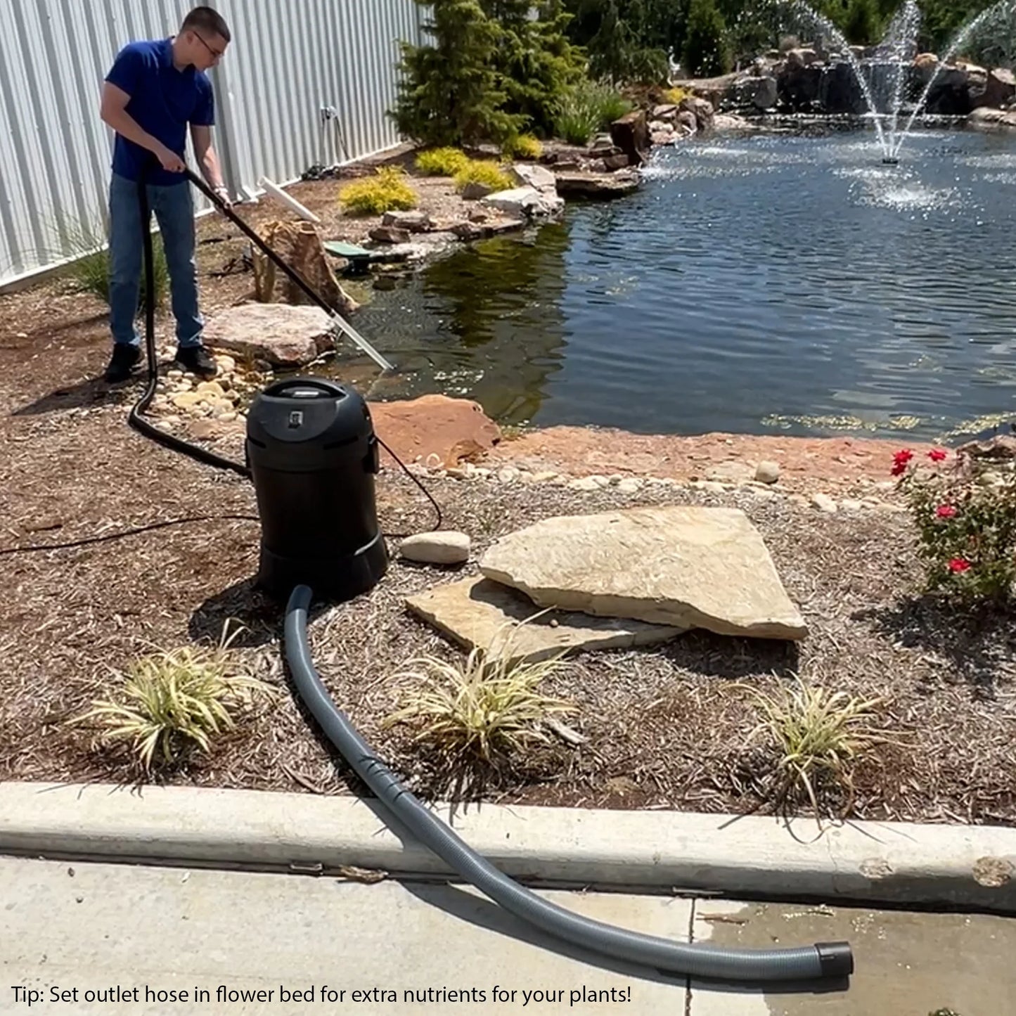 Half Off Ponds CleanSweep Pond & Pool Vacuum, 1400 W, 13 ft Intake Hose