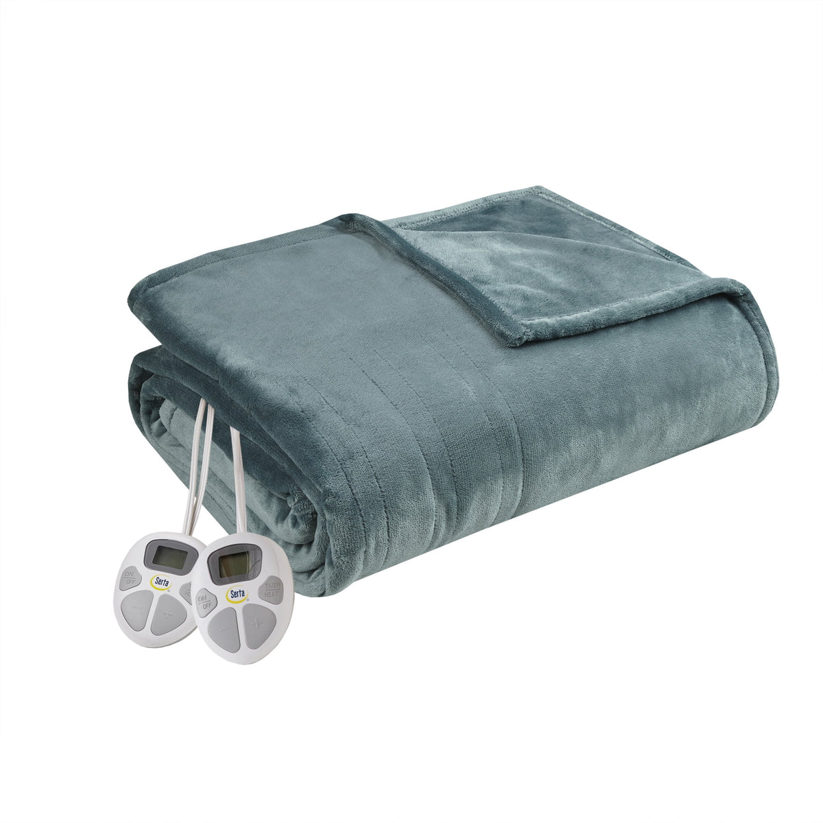 Serta Gray Polyester Electric Blanket, Queen