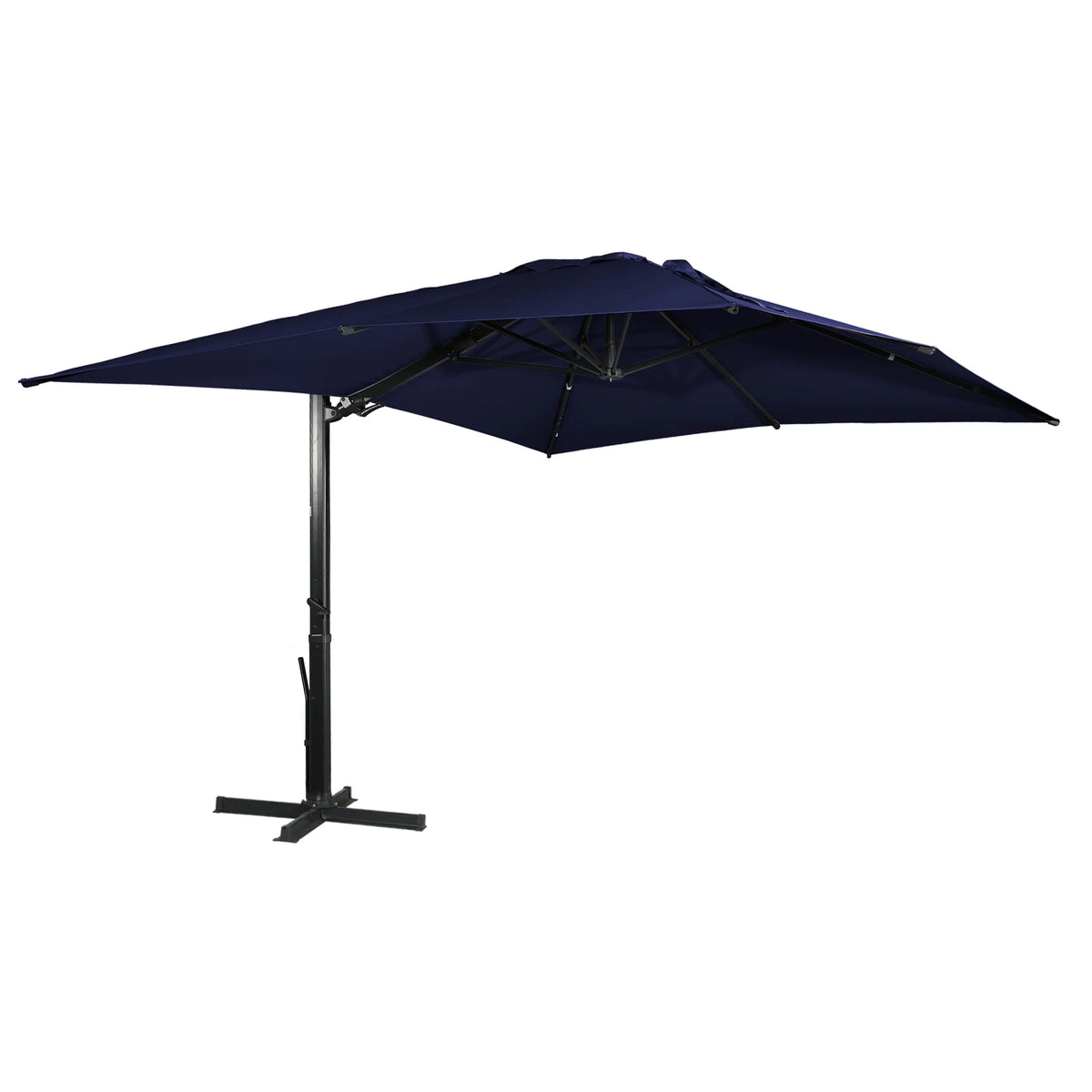 Boyel Living 10 x 13 FT Rectangle Patio Offset Umbrella Outdoor Large Cantilever Umbrella Heavy Duty Sun Umbrella, Gray(Without Base)