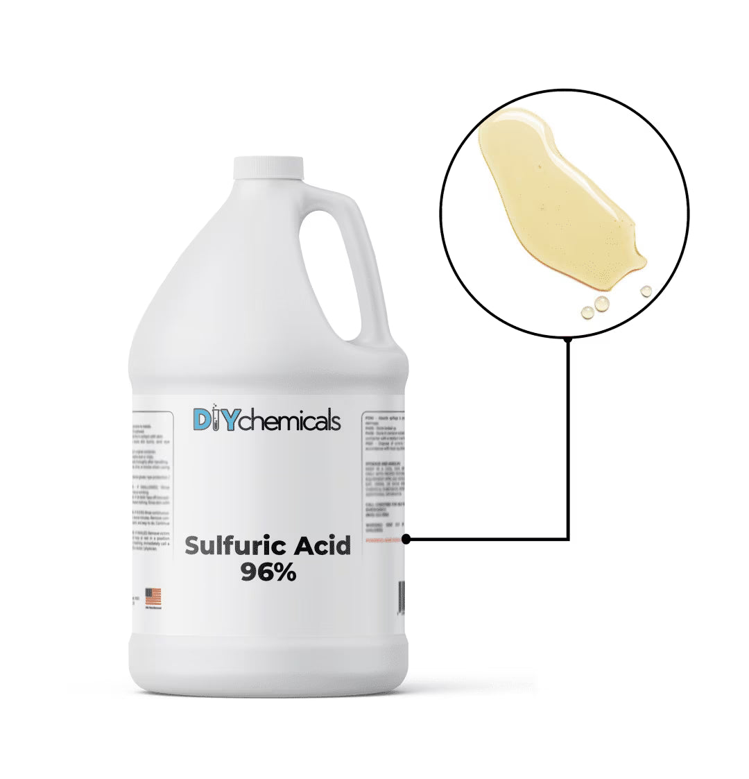 DIYChemicals Sulfuric Acid (H?SO?) - Sulphuric Acid 93-96% - Gallon