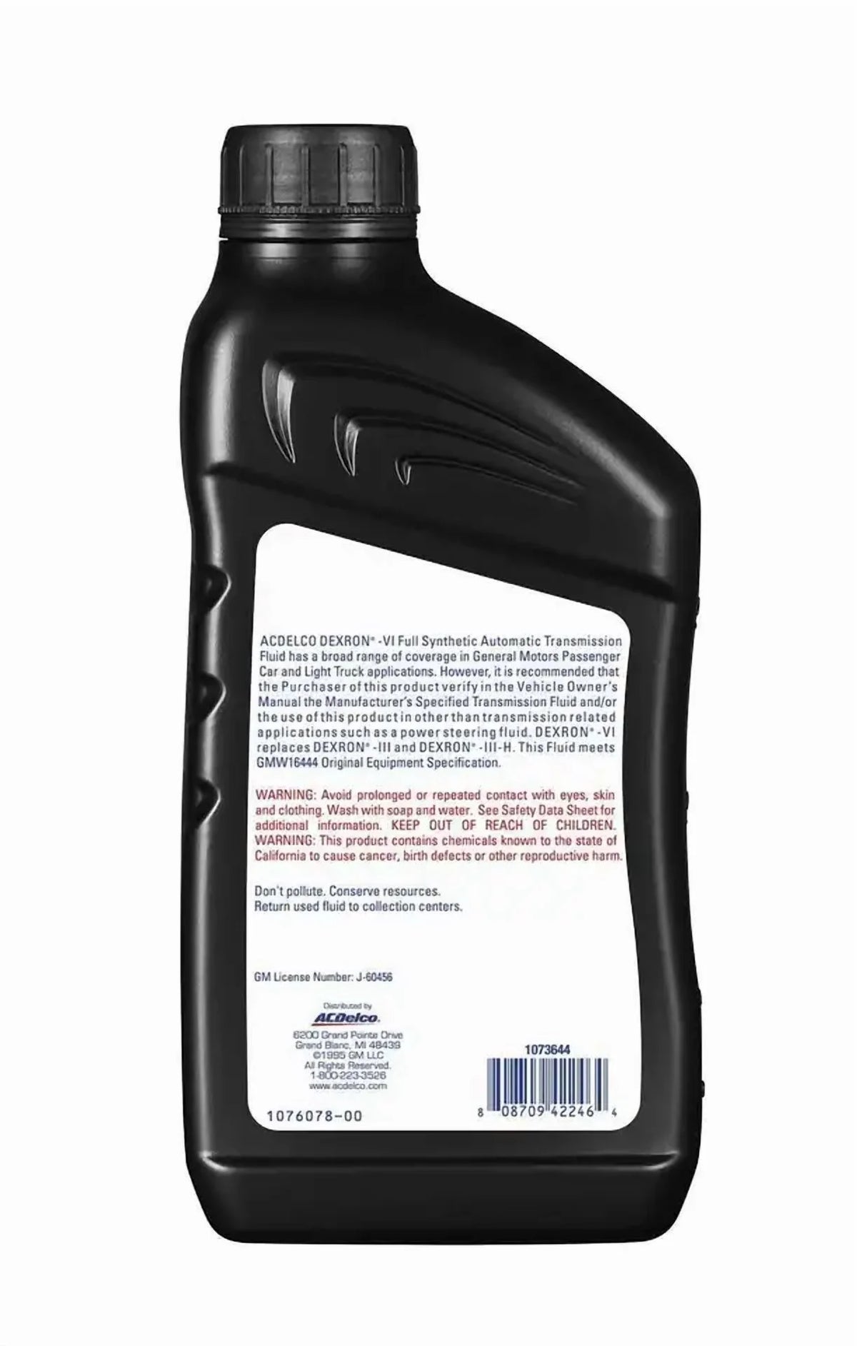 ACDelco GM Dexron VI Full Synthetic Automatic Transmission Fluid 1 Quart 6 Pack