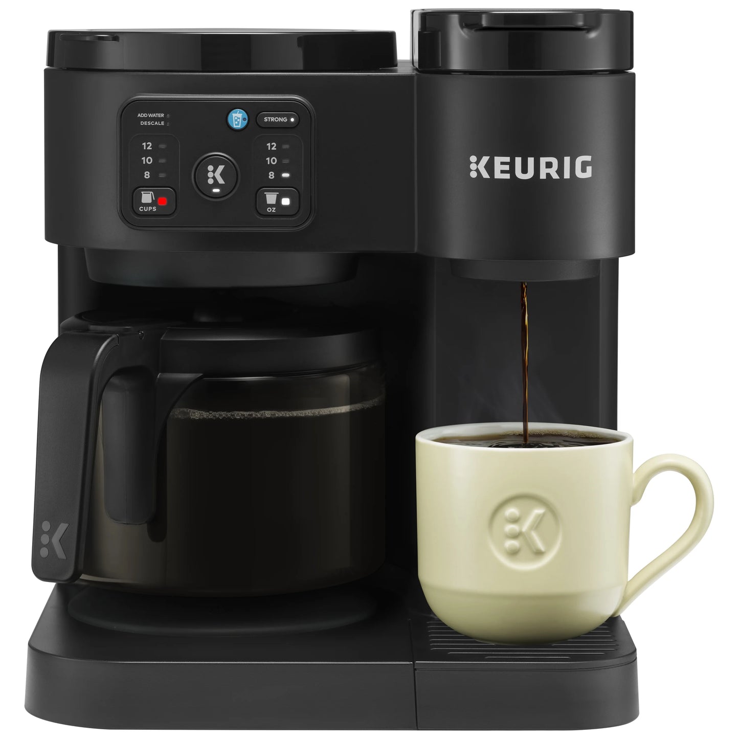 Keurig K-Duo Essentials, Hot & Iced Single-Serve K-Cup Pod Coffee Maker & Carafe, Moonlight Grey