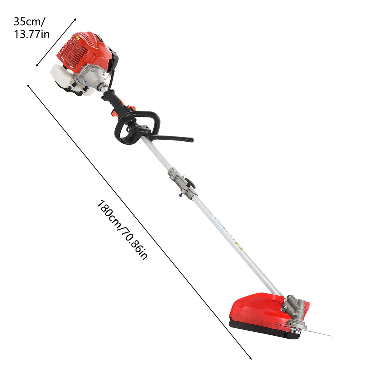 Fogcroll Fogcroll 52cc 2 Stroke Petrol Hedge Trimmer Chainsaw Brush Cutter Pruner Strimmer Multi Functional Trimming Tools Weed Eater String Trimmer Edger Pole Saw Chainsaw Pruner with Extension Pole