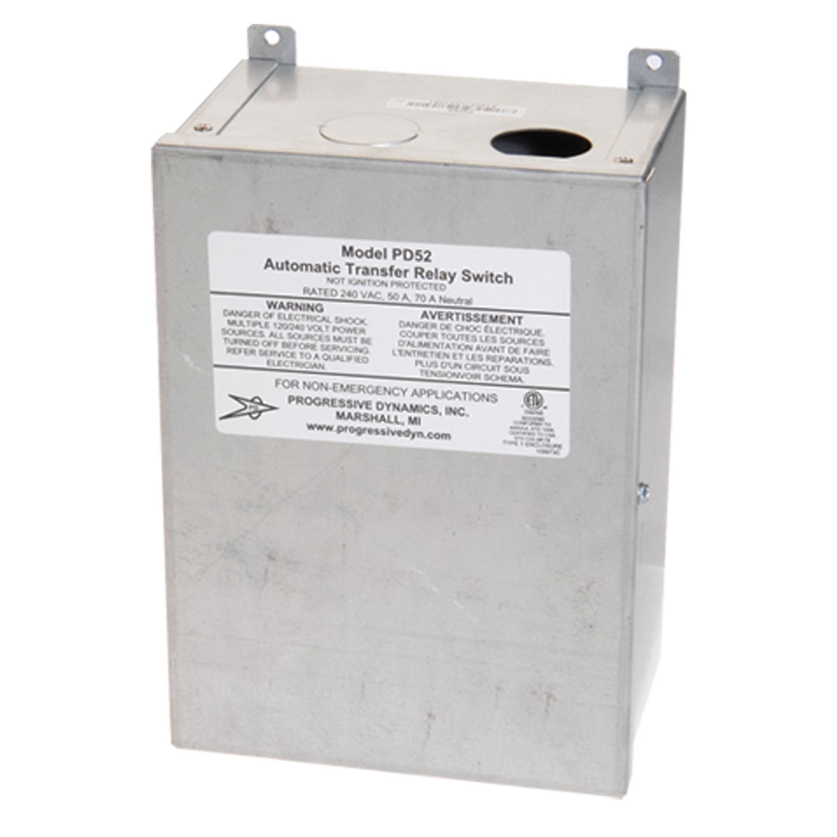 Progressive Dynamics PD52V 5200 Series Automatic Transfer Switch - 240 VAC, 50 Amp