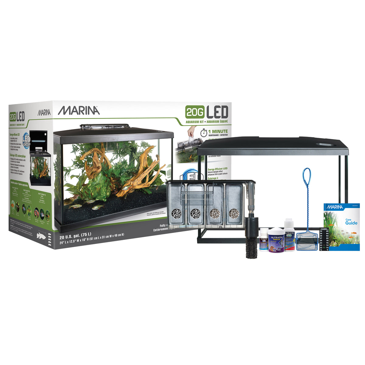 Marina 20 Gallon LED Aquarium Kit
