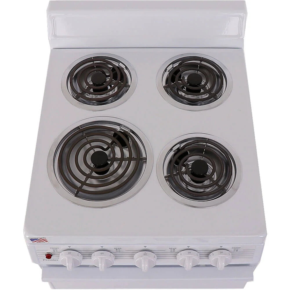 Premier 2.4 Cu. Ft. White Freestanding Electric Coil Range
