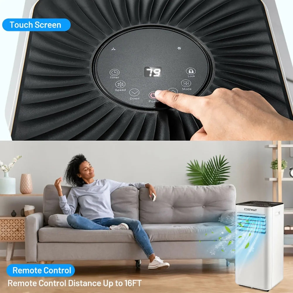 Yardi Yard Portable Air Conditioner 10000 BTU Evaporative Air Cooler Dehumidifier-White, Portable Air Conditioners,Portable AC Cools up to 350 Sq.Ft