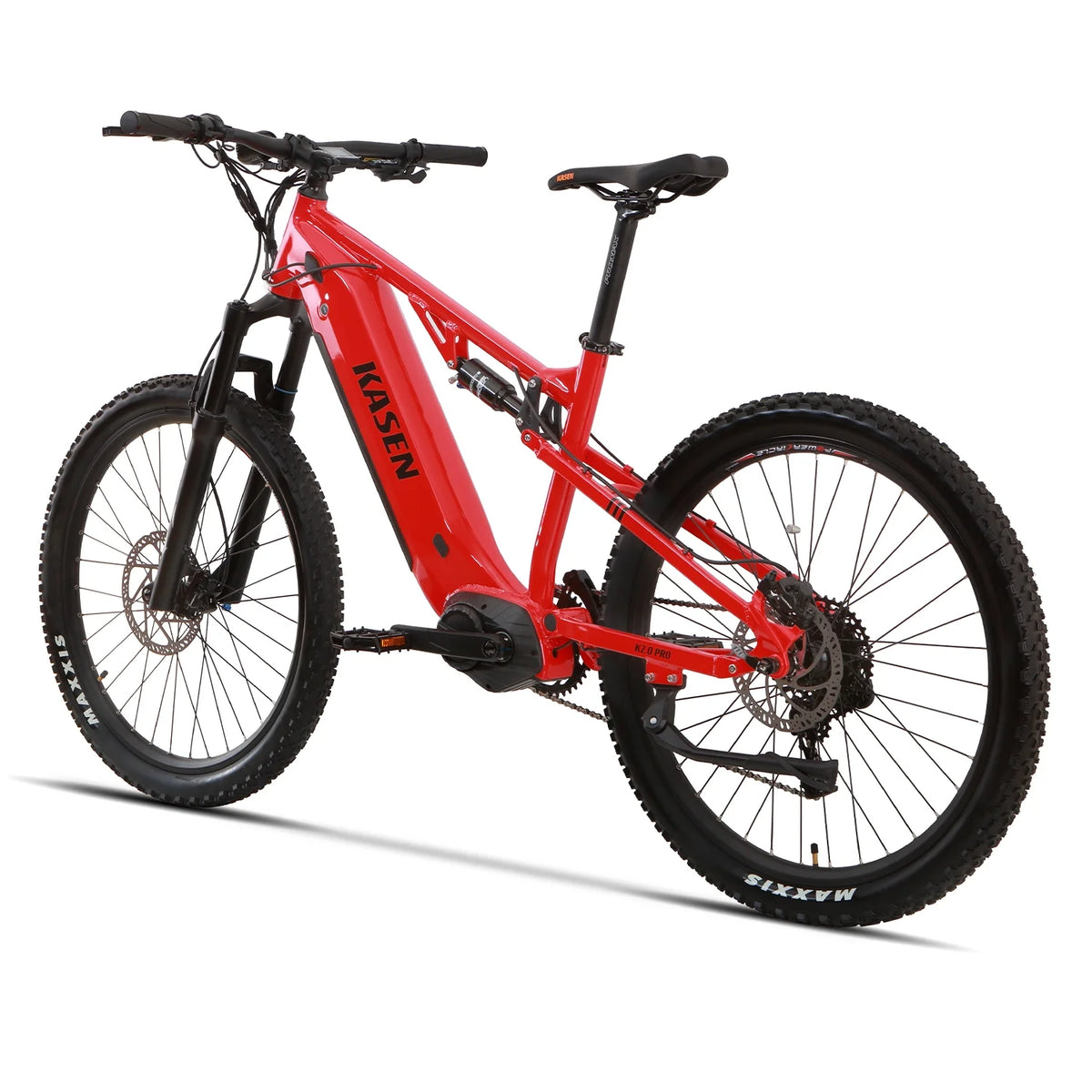 Kasen Electric Mountain Bike Mid-driven 500w 48v 15ah Full Suspension Throttle and Pedal Assist