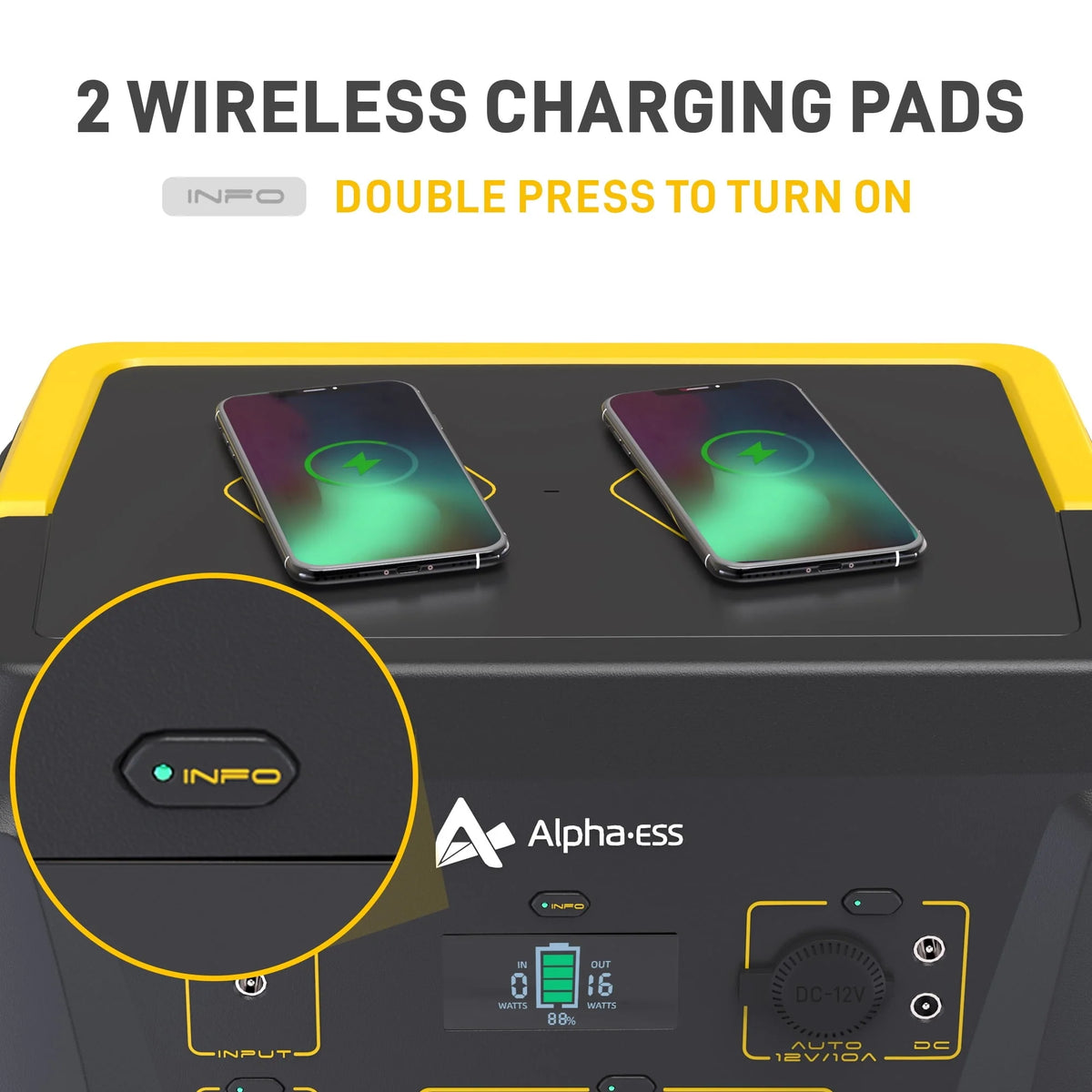 AlphaESS Portable Power Station 1000W, 1036Wh Solar Generator with 1000W AC Outputs (2000W Peak), Backup Power for Outdoor Camping, Home Use, Emergency